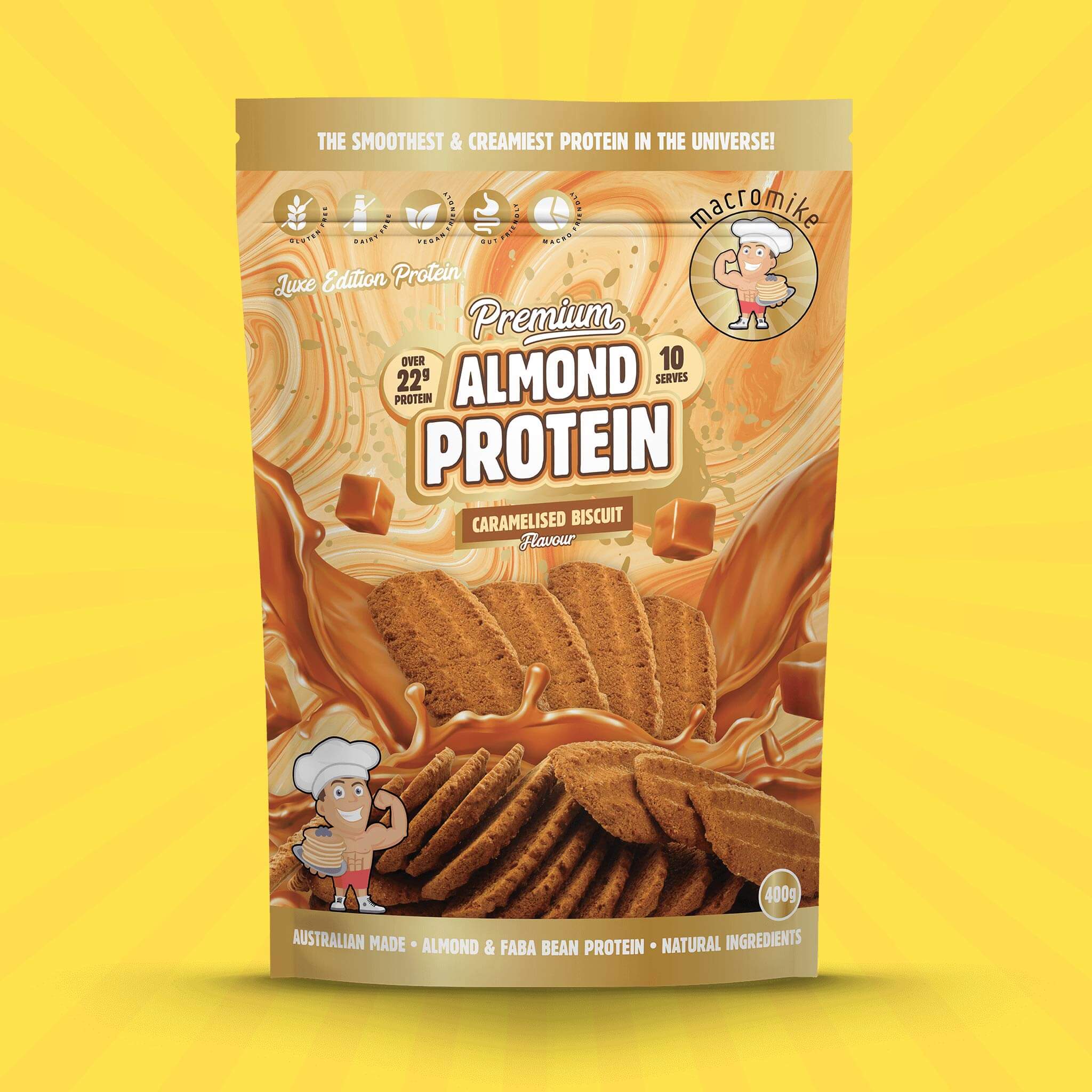 Caramelised Biscuit Premium Almond Protein (400g Bag) - Image 3
