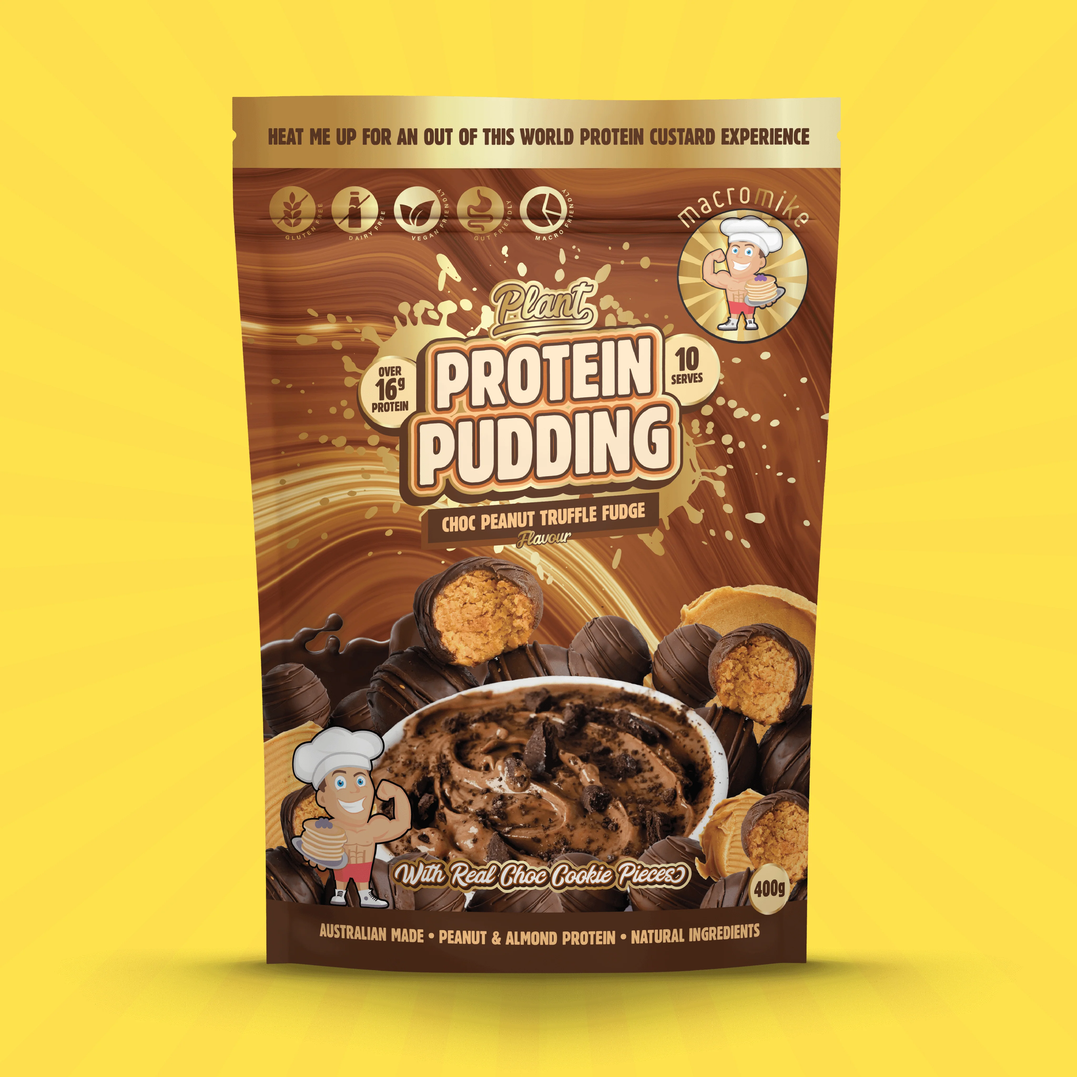 Choc Peanut Truffle Fudge Plant Protein Pudding (400g) - Image 3