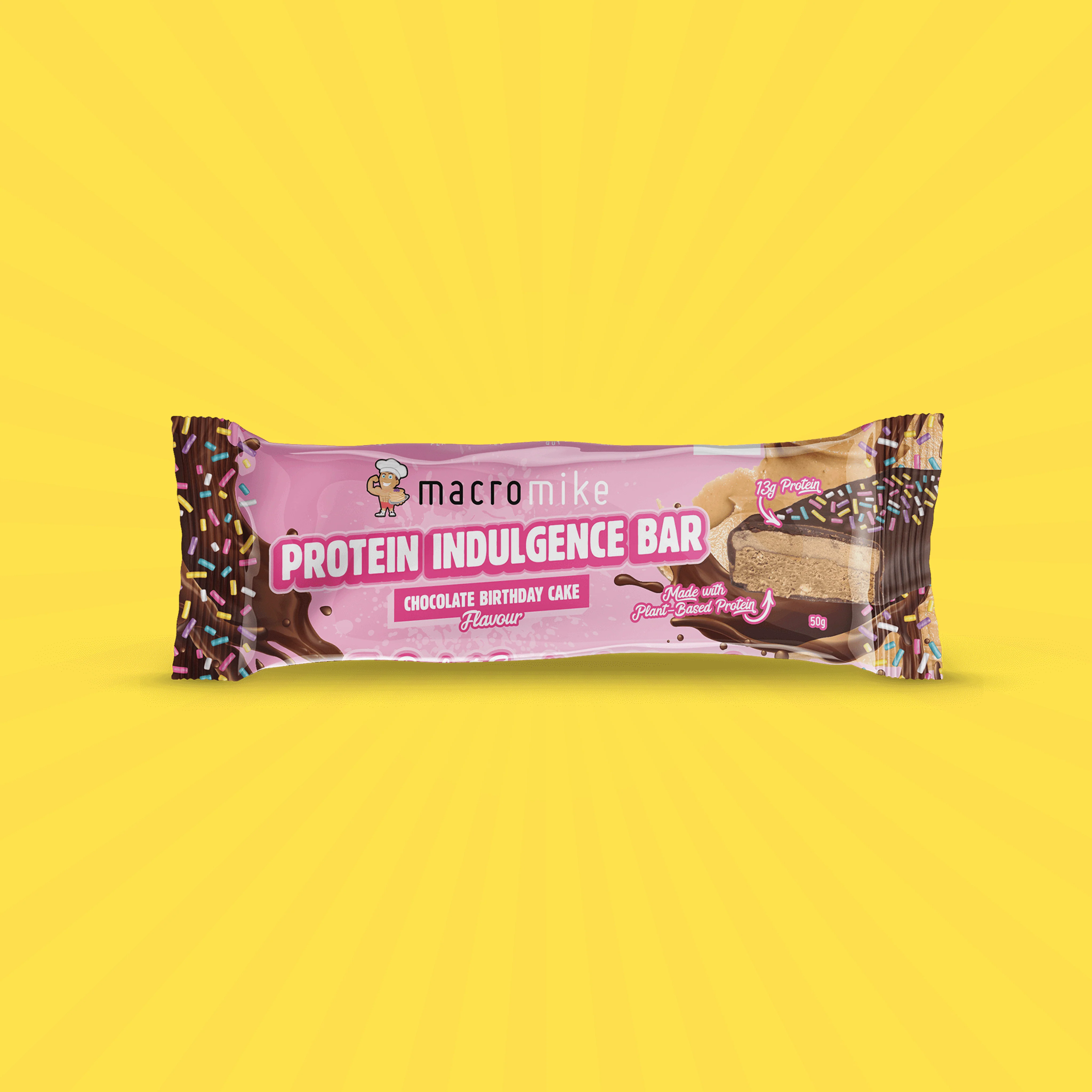 Chocolate Birthday Cake Protein Indulgence Bar (1 x 50g) - Image 3