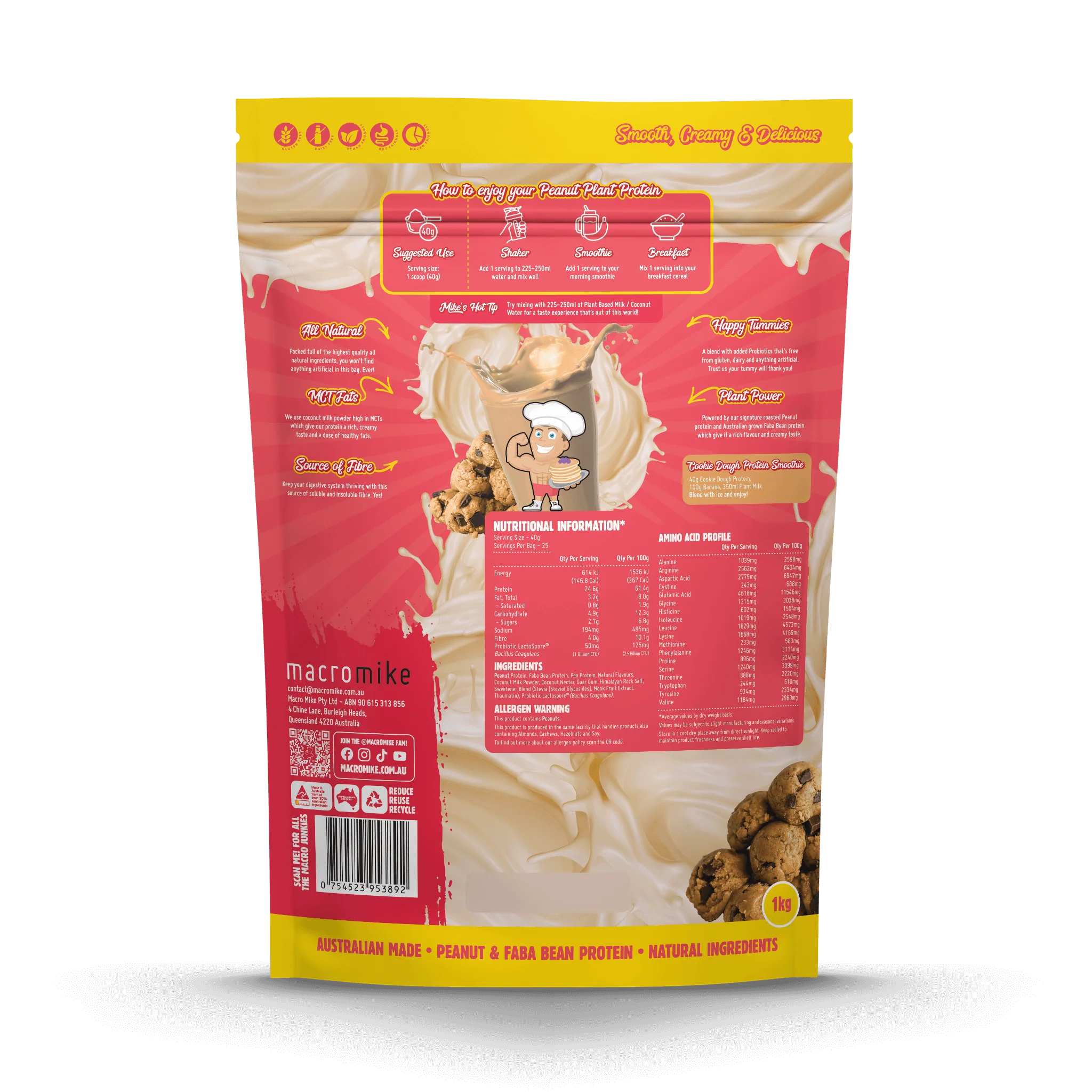 Cookie Dough Peanut Butter Protein (1kg Bag) - Image 2