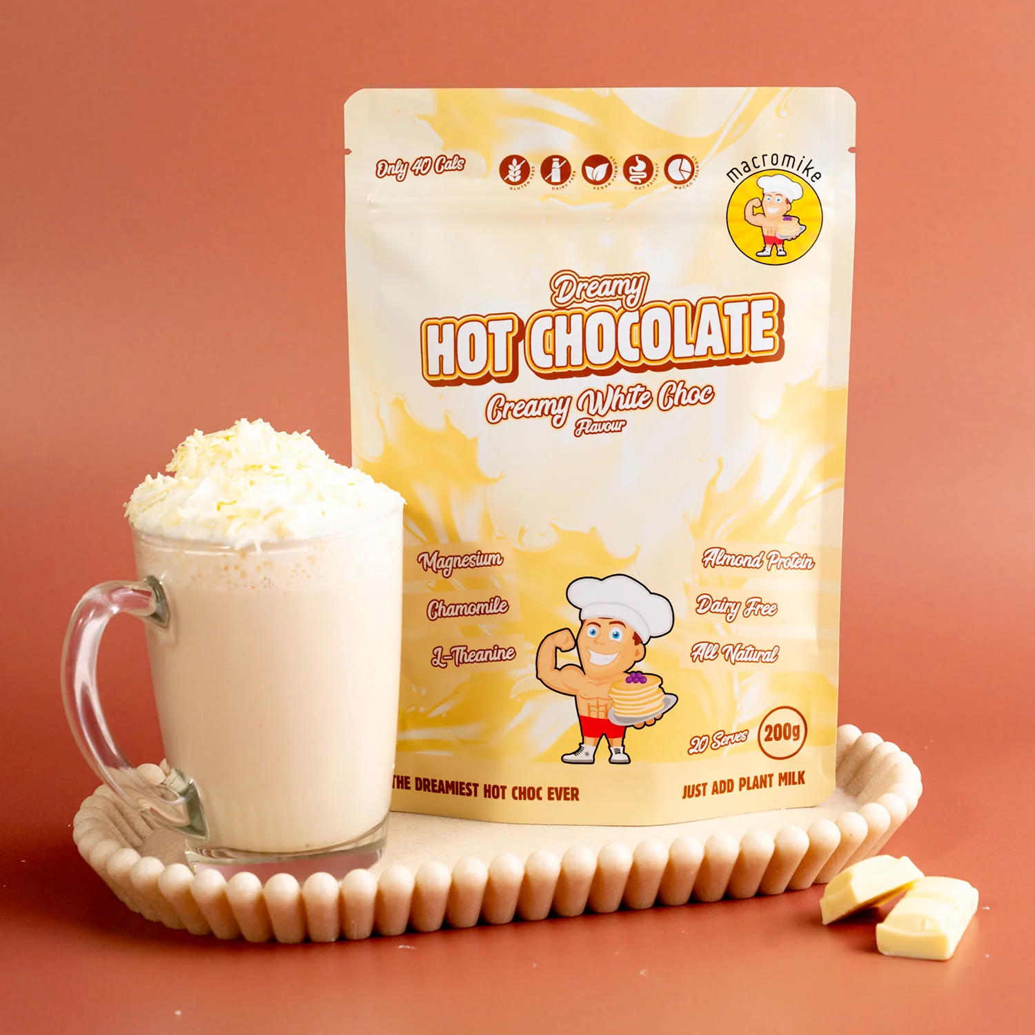 Creamy White Choc Dreamy Hot Chocolate (200g Bag) - Image 3