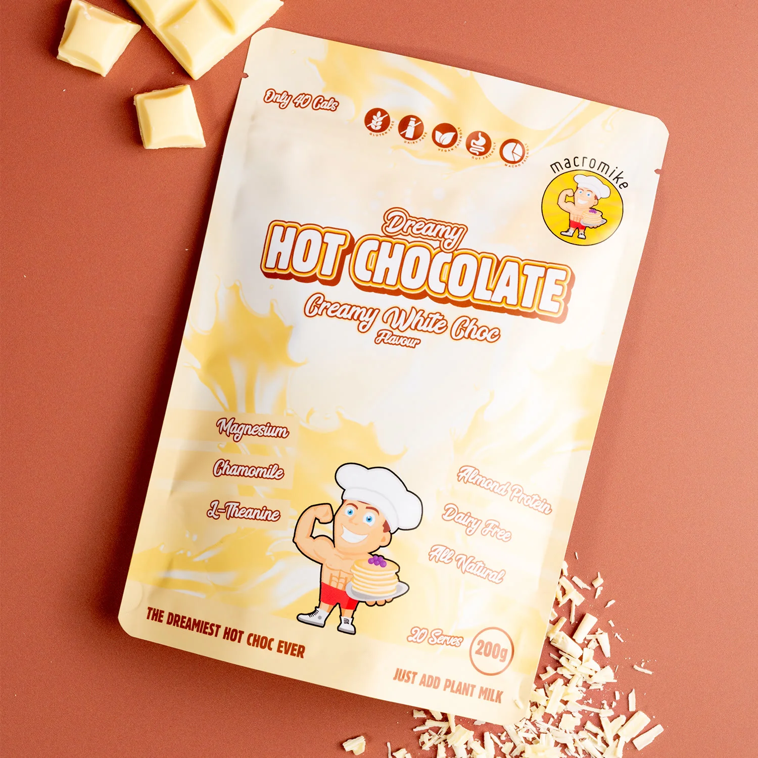 Creamy White Choc Dreamy Hot Chocolate (200g Bag) - Image 4