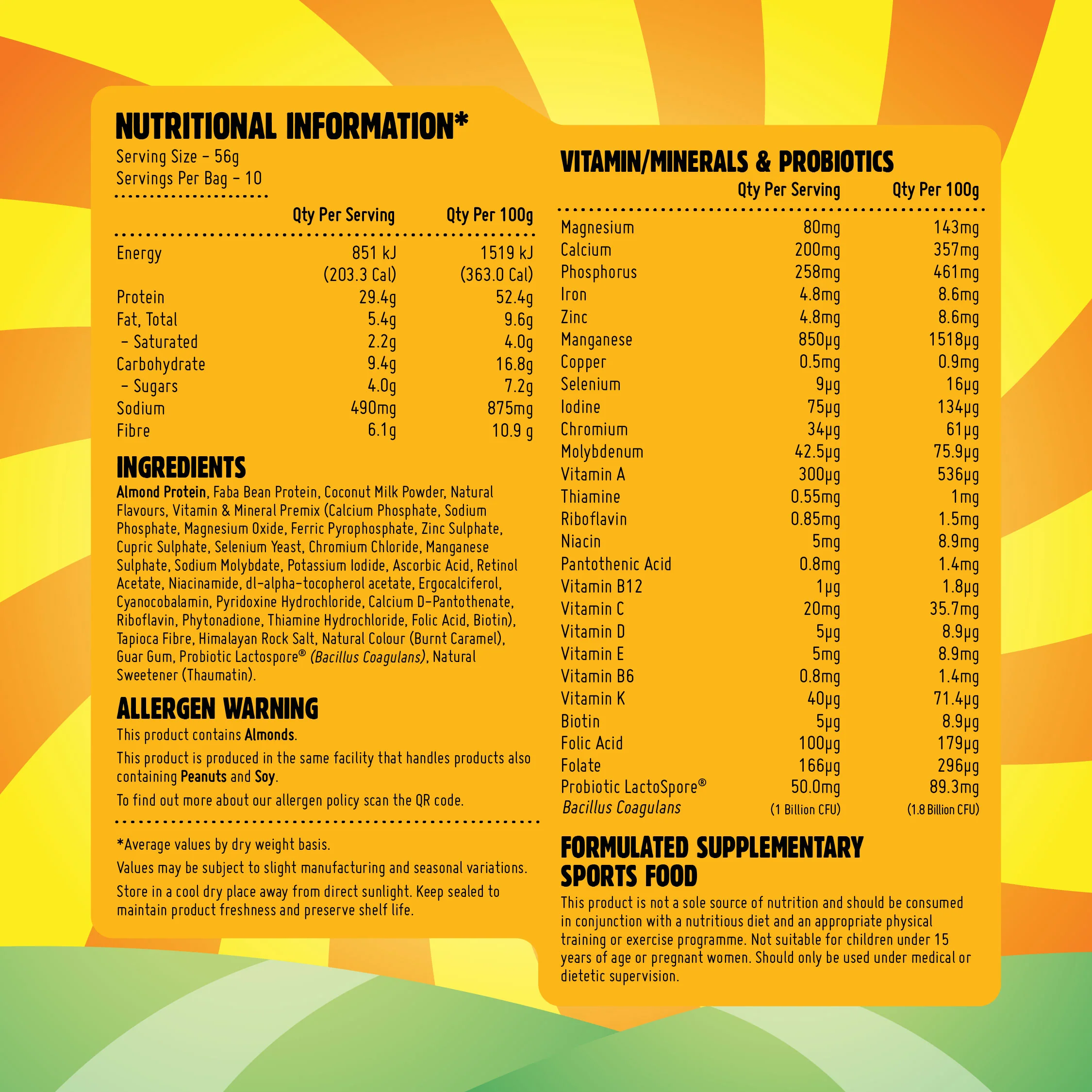 Macro Mike x Golden Gaytime Almond Macro Shake Meal Replacement (560g Bag) - Image 3