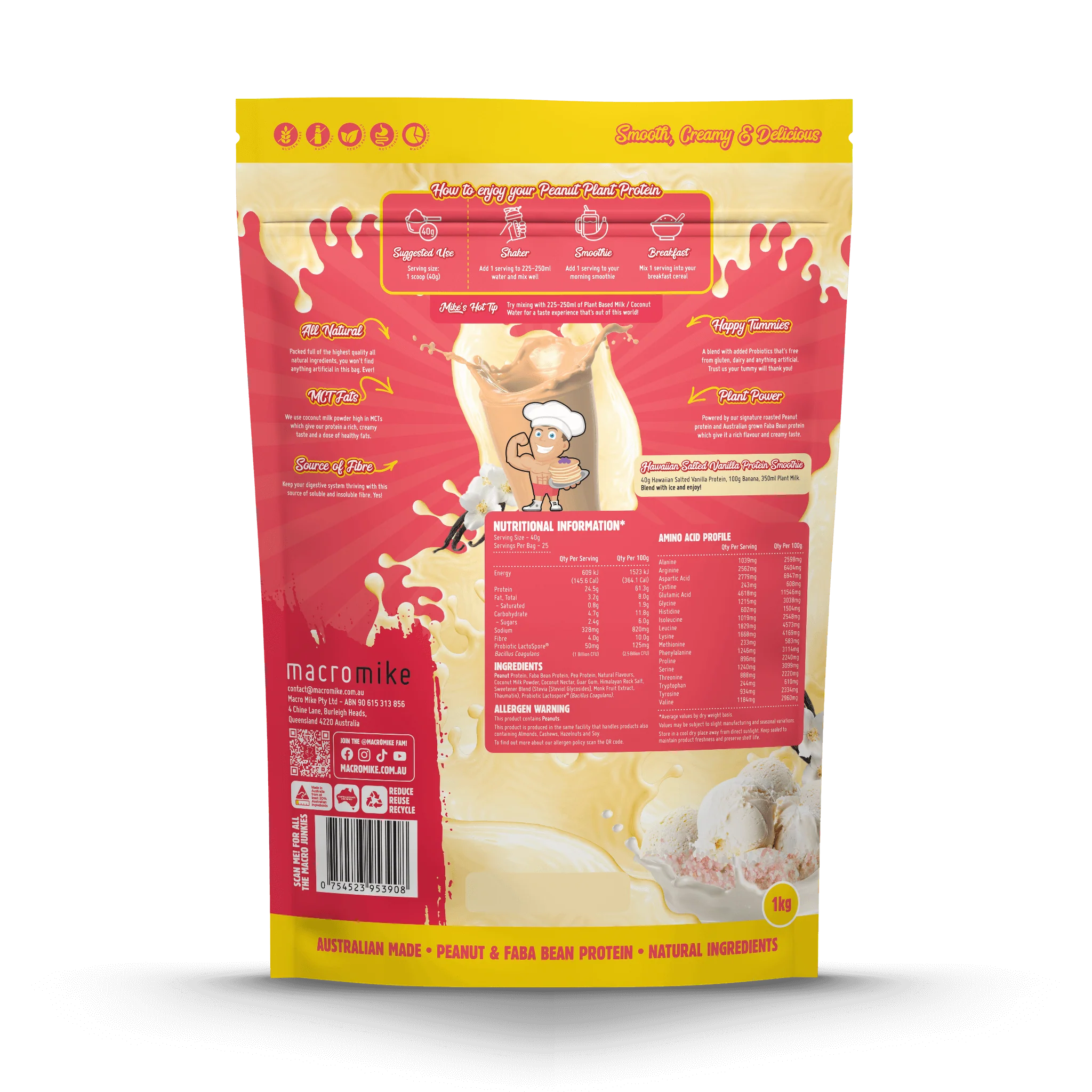 Hawaiian Salted Vanilla Peanut Butter Protein (1kg Bag) - Image 2