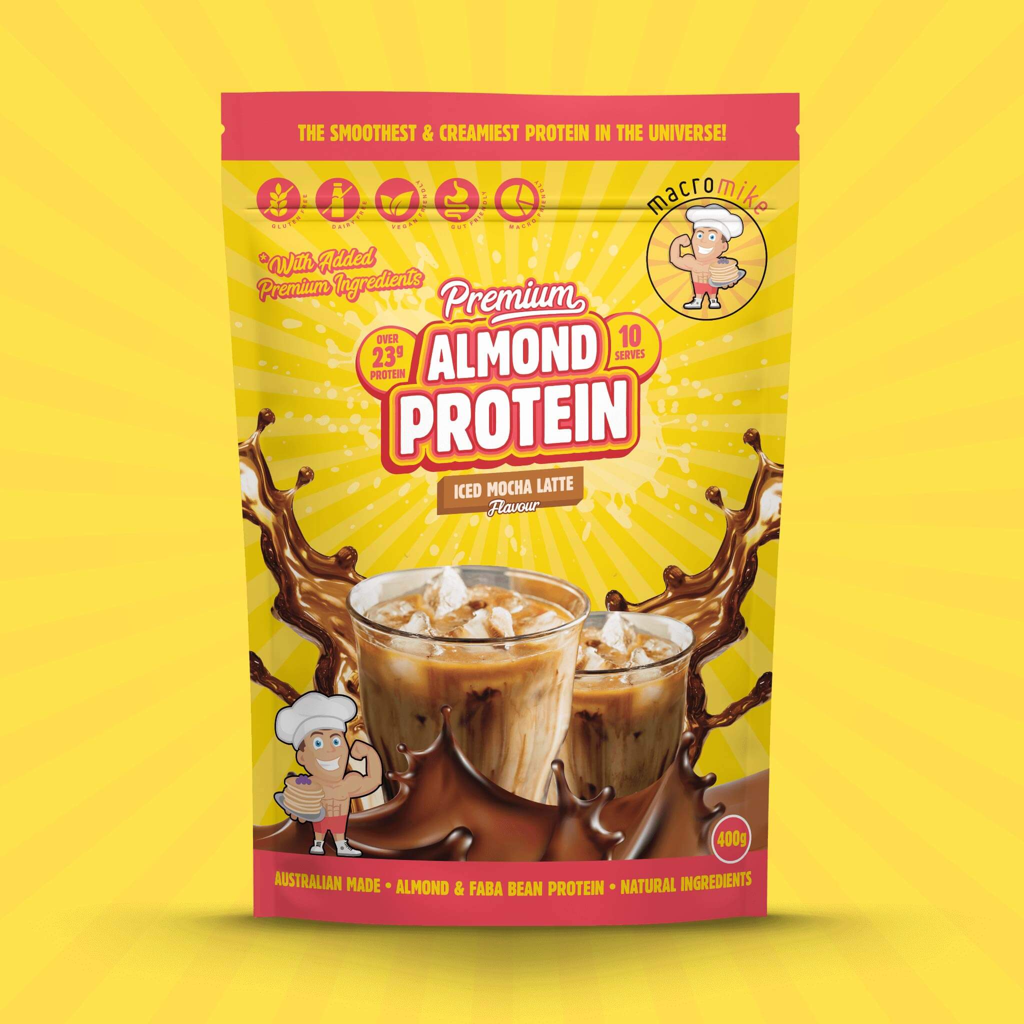 Iced Mocha Latte Premium Almond Protein (400g Bag) - Image 3