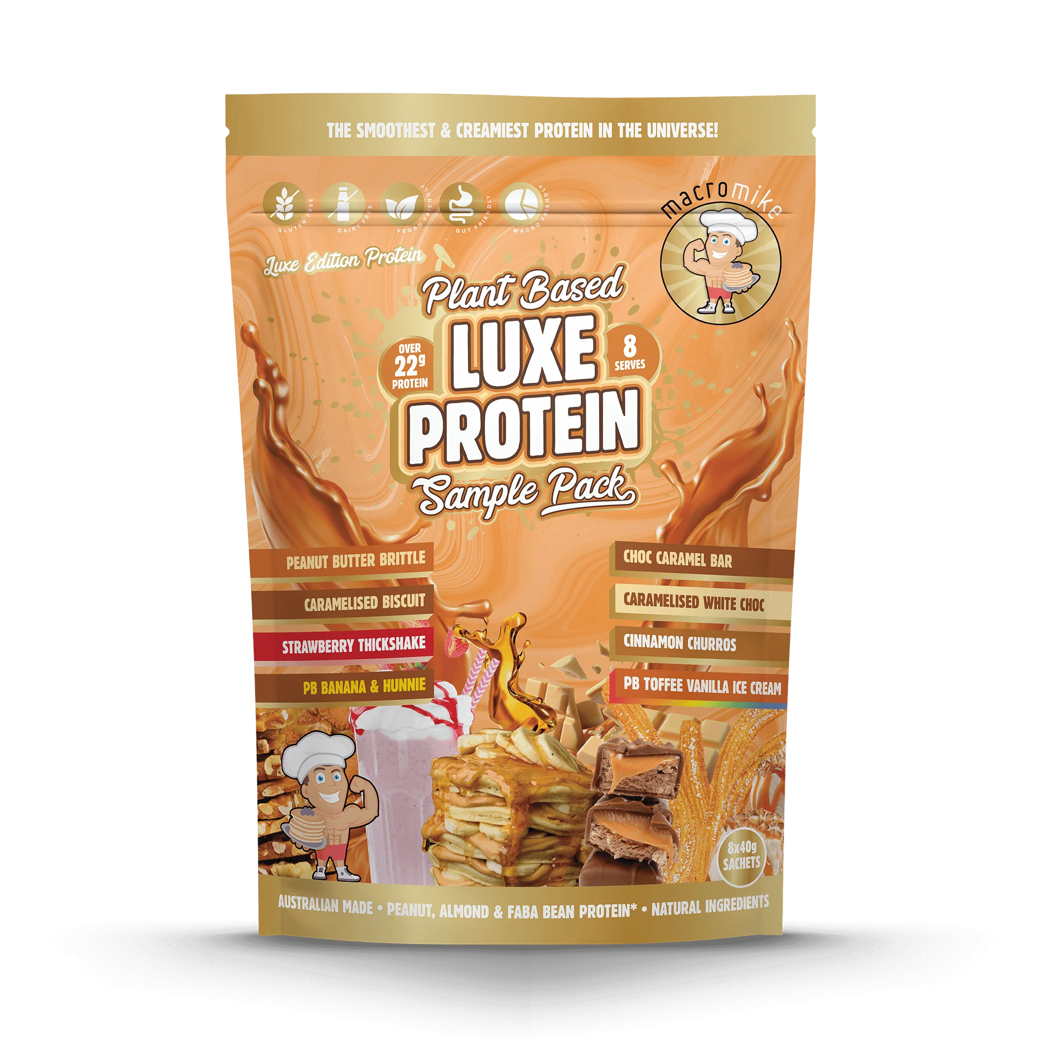 Plant Based Luxe Protein Sample Pack (8 x 40g Sachets)