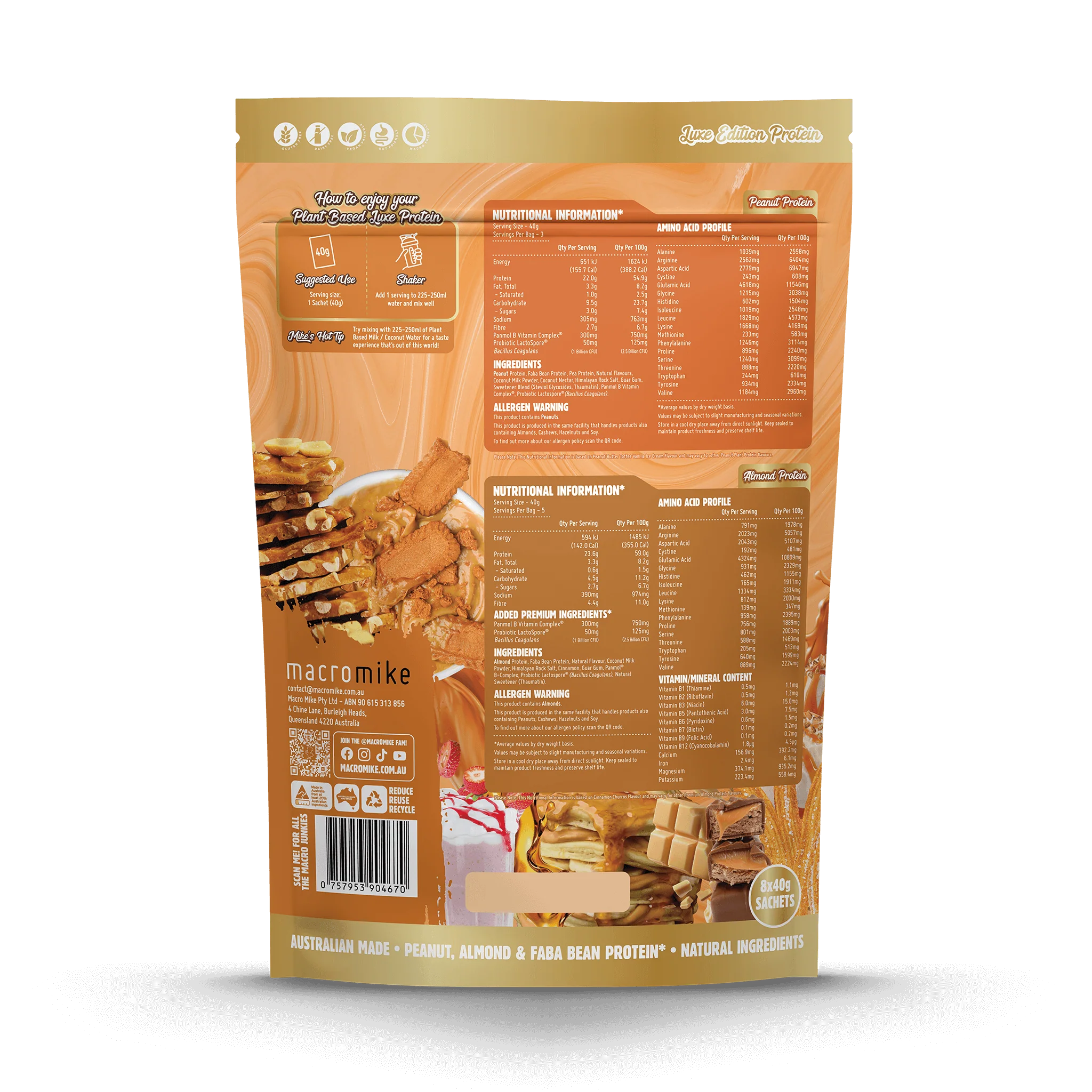 Plant Based Luxe Protein Sample Pack (8 x 40g Sachets) - Image 2
