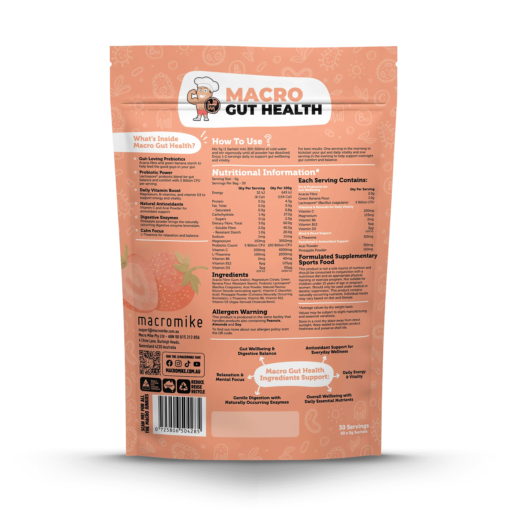 Macro Gut Health (30 x 5g Serves) - Image 2