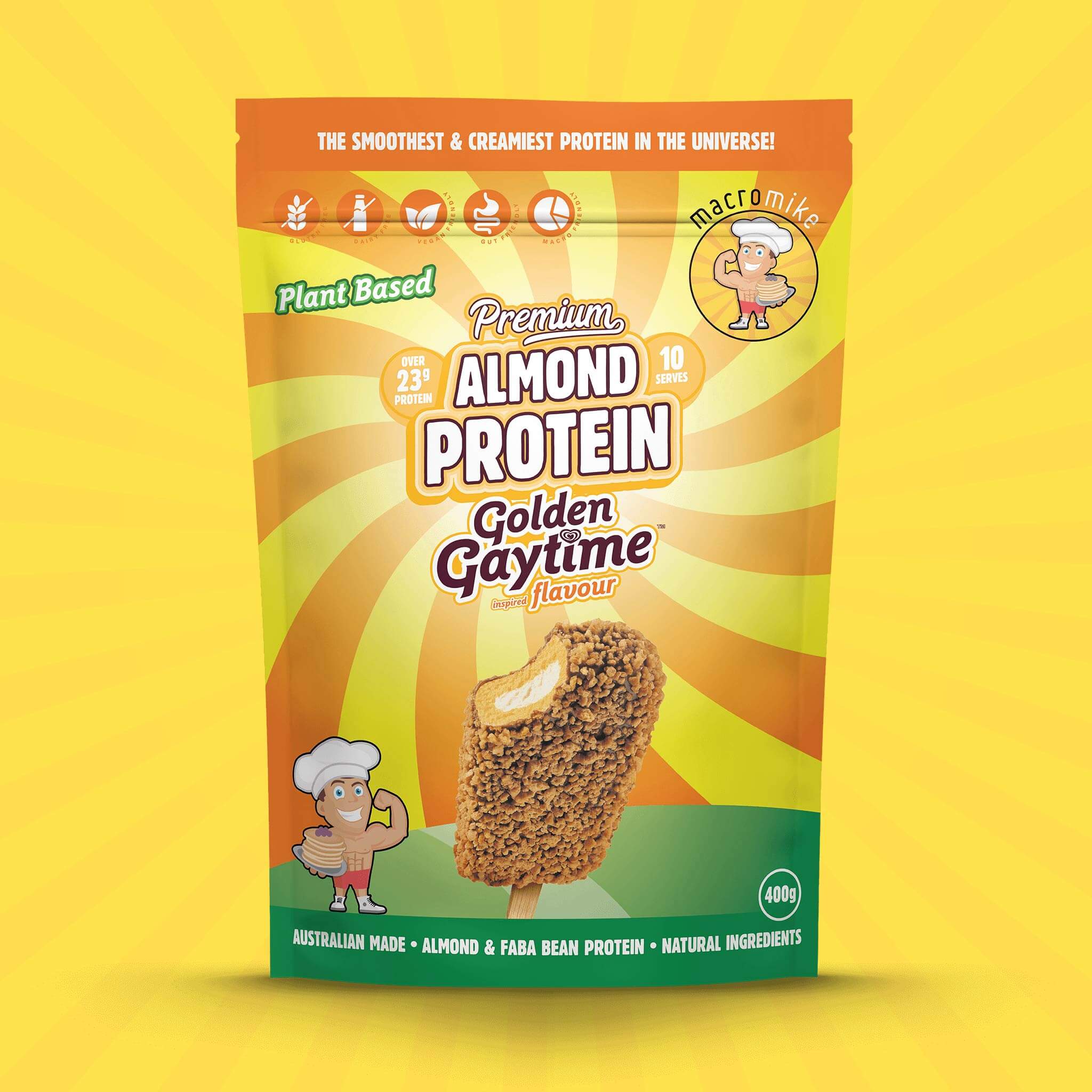 Macro Mike x Golden Gaytime Premium Almond Protein (400g Bag) - Image 6