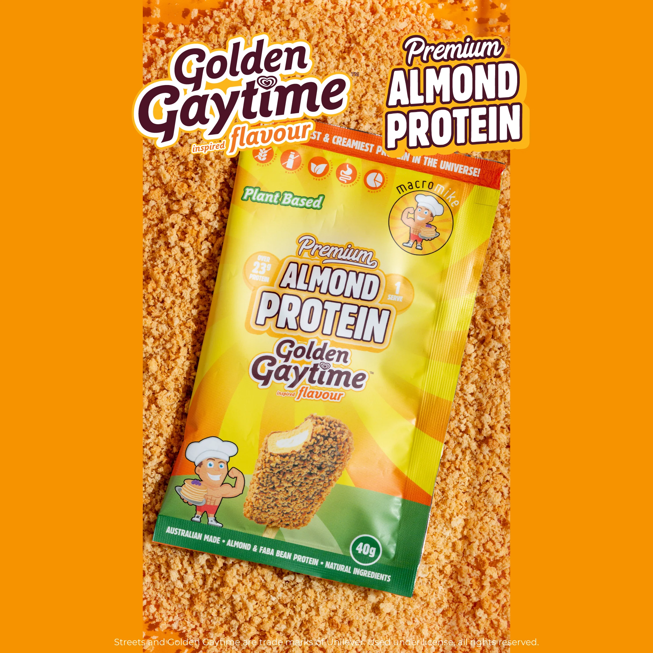 Macro Mike x Golden Gaytime Premium Almond Protein (800g Bag) - Image 5