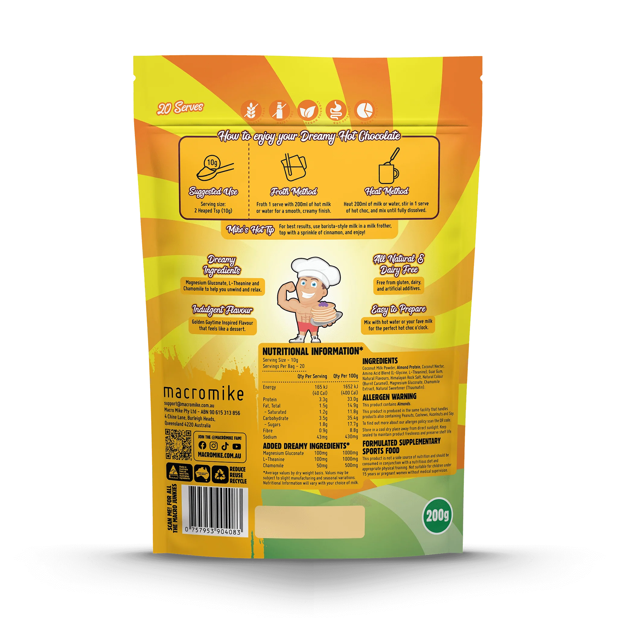 Macro Mike x Golden Gaytime Dreamy Hot Chocolate (200g Bag) - Image 2