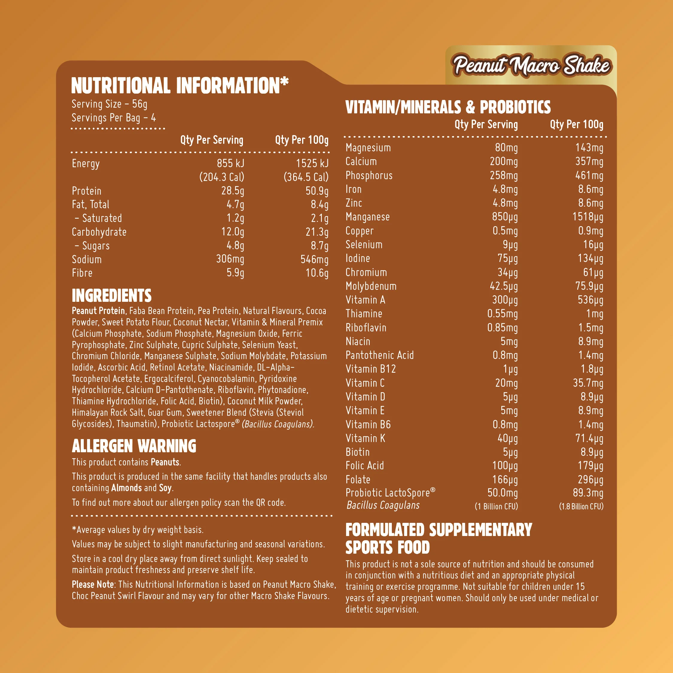 The Macro Shake Meal Replacement Sample Pack (7 x 56g Sachets) - Image 3