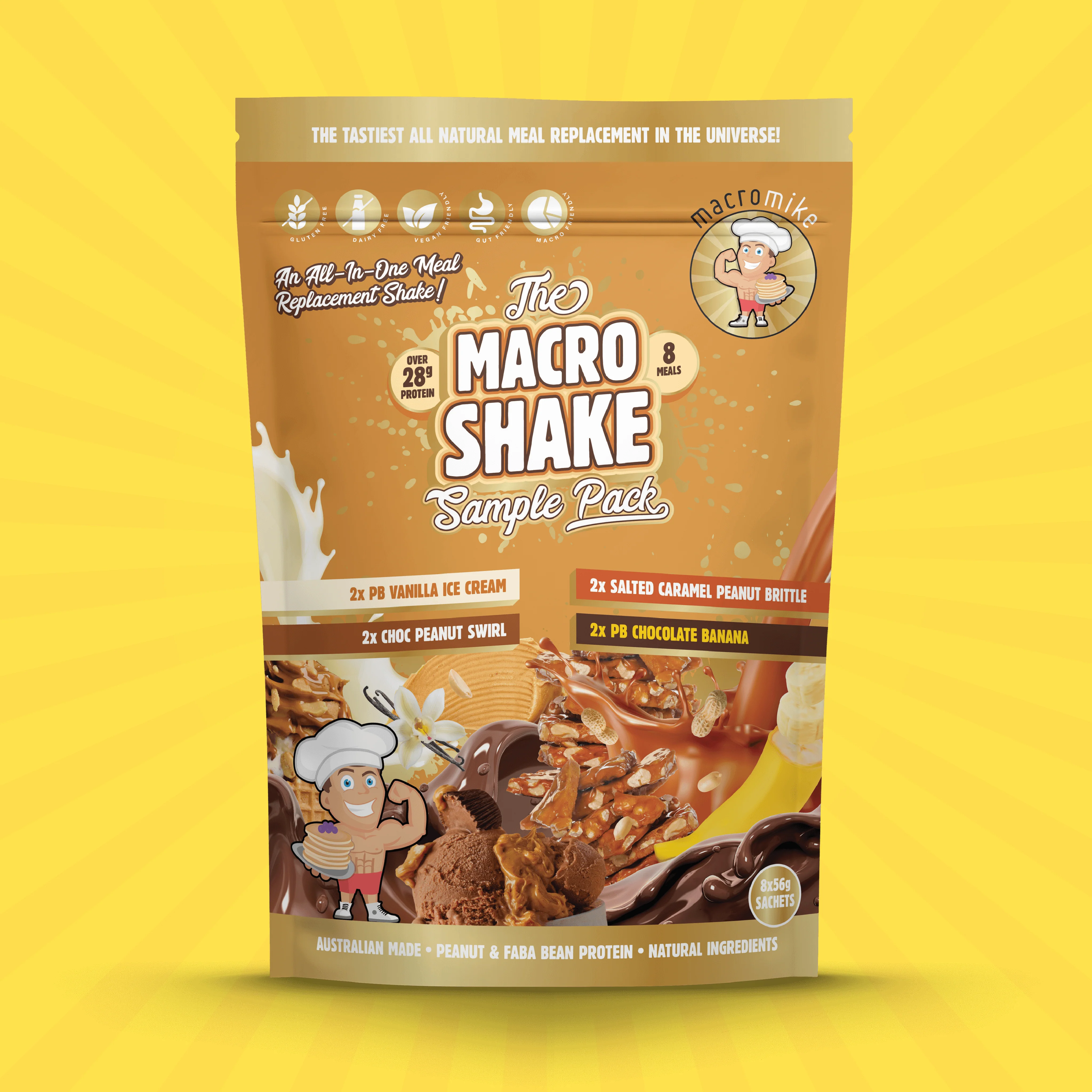 The Macro Shake Meal Replacement Sample Pack (7 x 56g Sachets) - Image 5