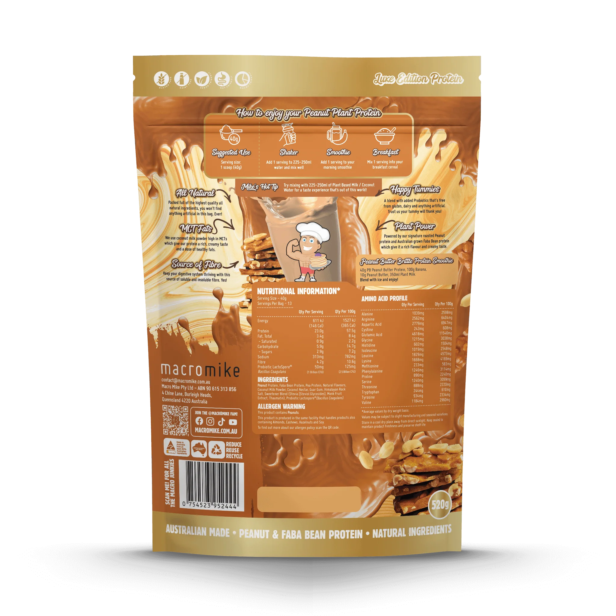 Peanut Butter Brittle Peanut Butter Protein (520g Bag) - Image 2