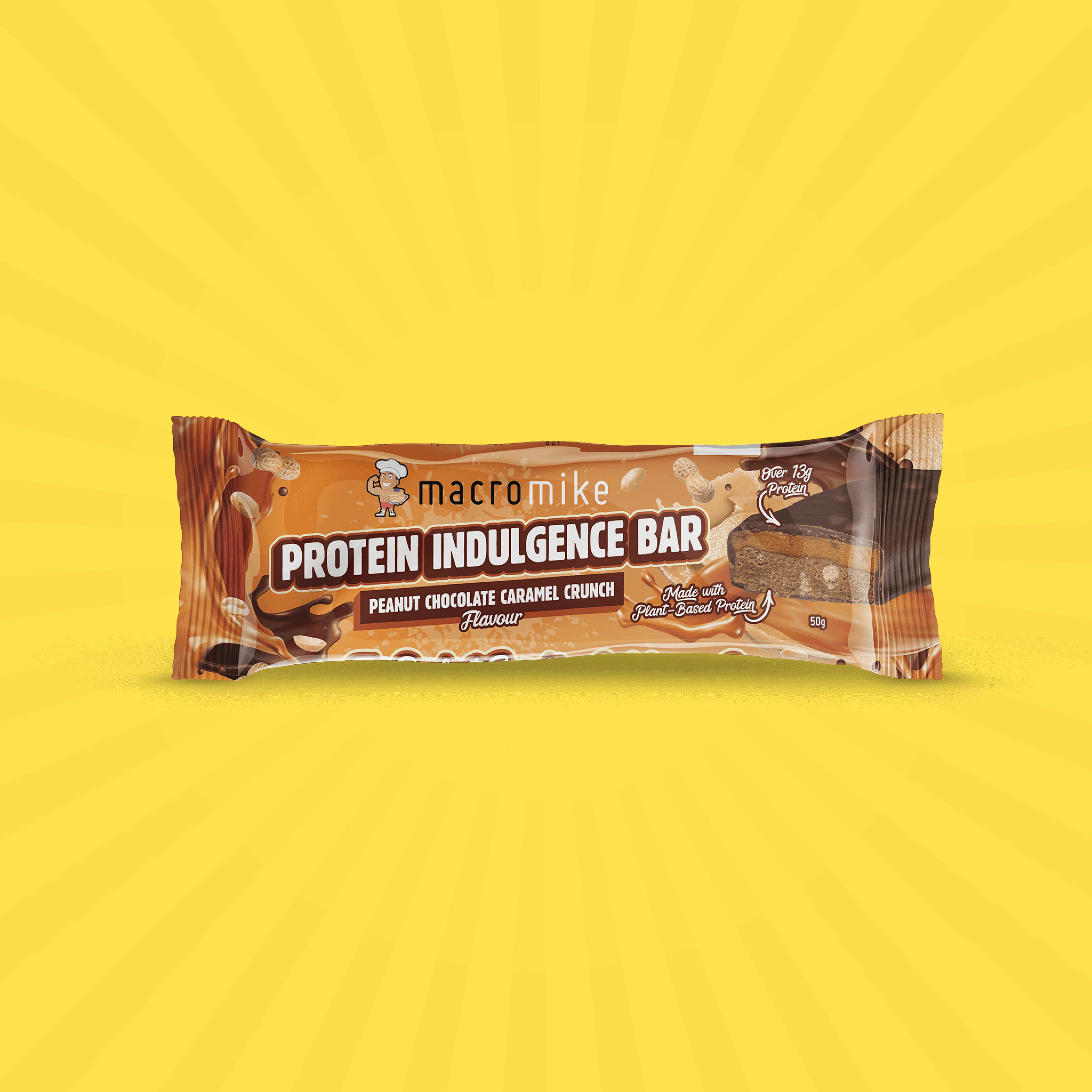 Peanut Chocolate Caramel Crunch Protein Indulgence Bar (1 x 50g) - Image 3