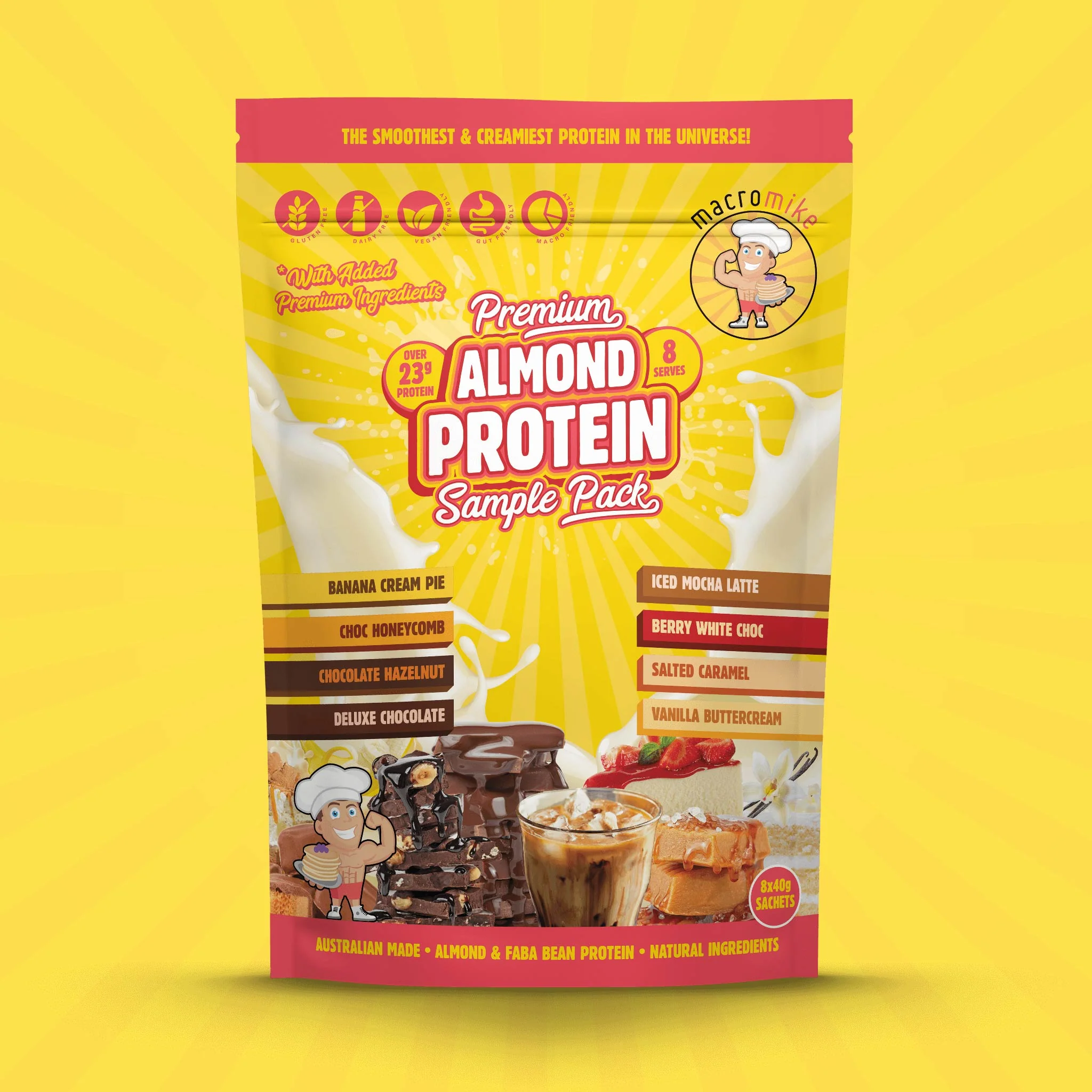 Premium Almond Protein Sample Pack (8 x 40g Sachets) - Image 5