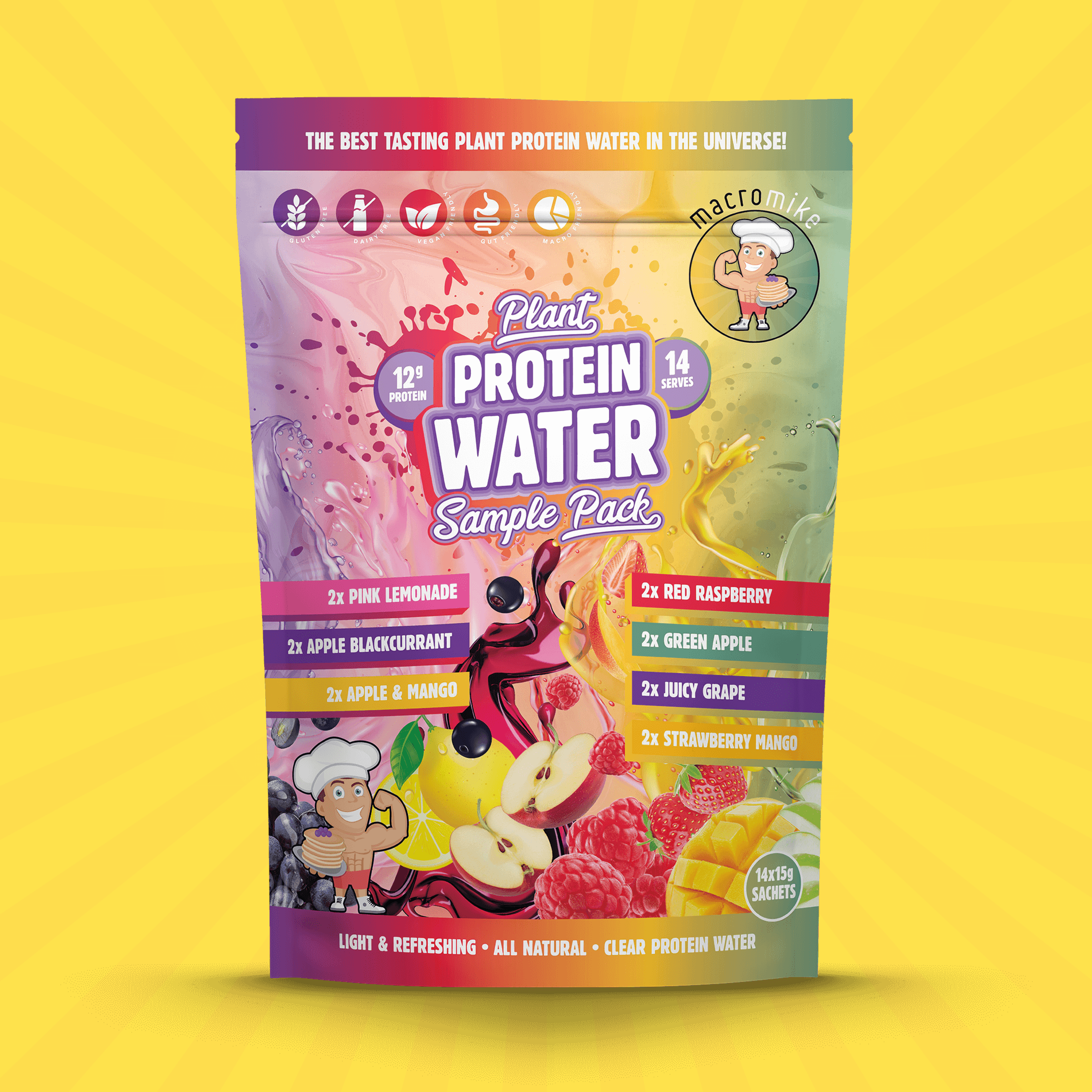 Plant Protein Water Sample Pack (14 x 15g Sachets) - Image 4