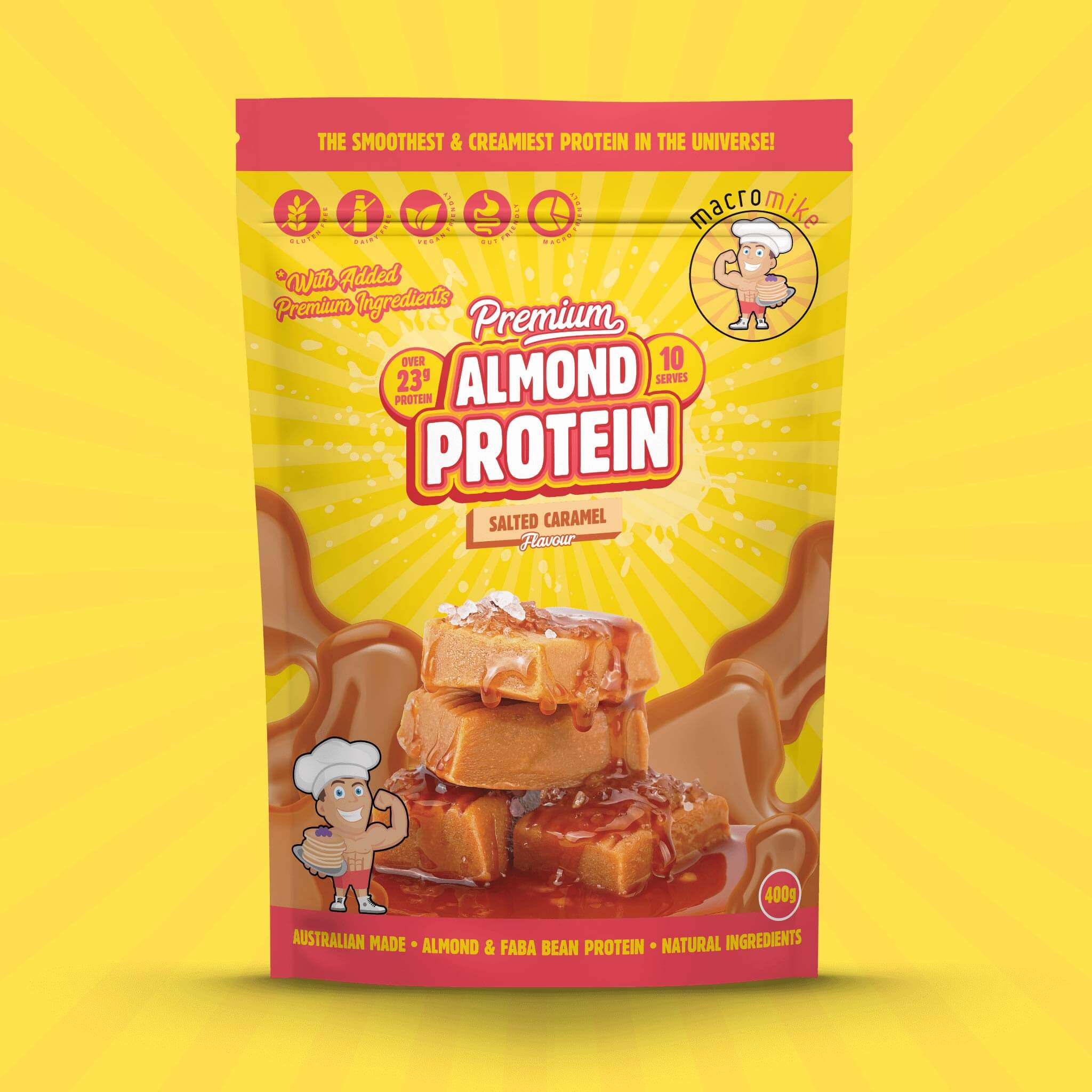 Salted Caramel Premium Almond Protein (400g Bag) - Image 3