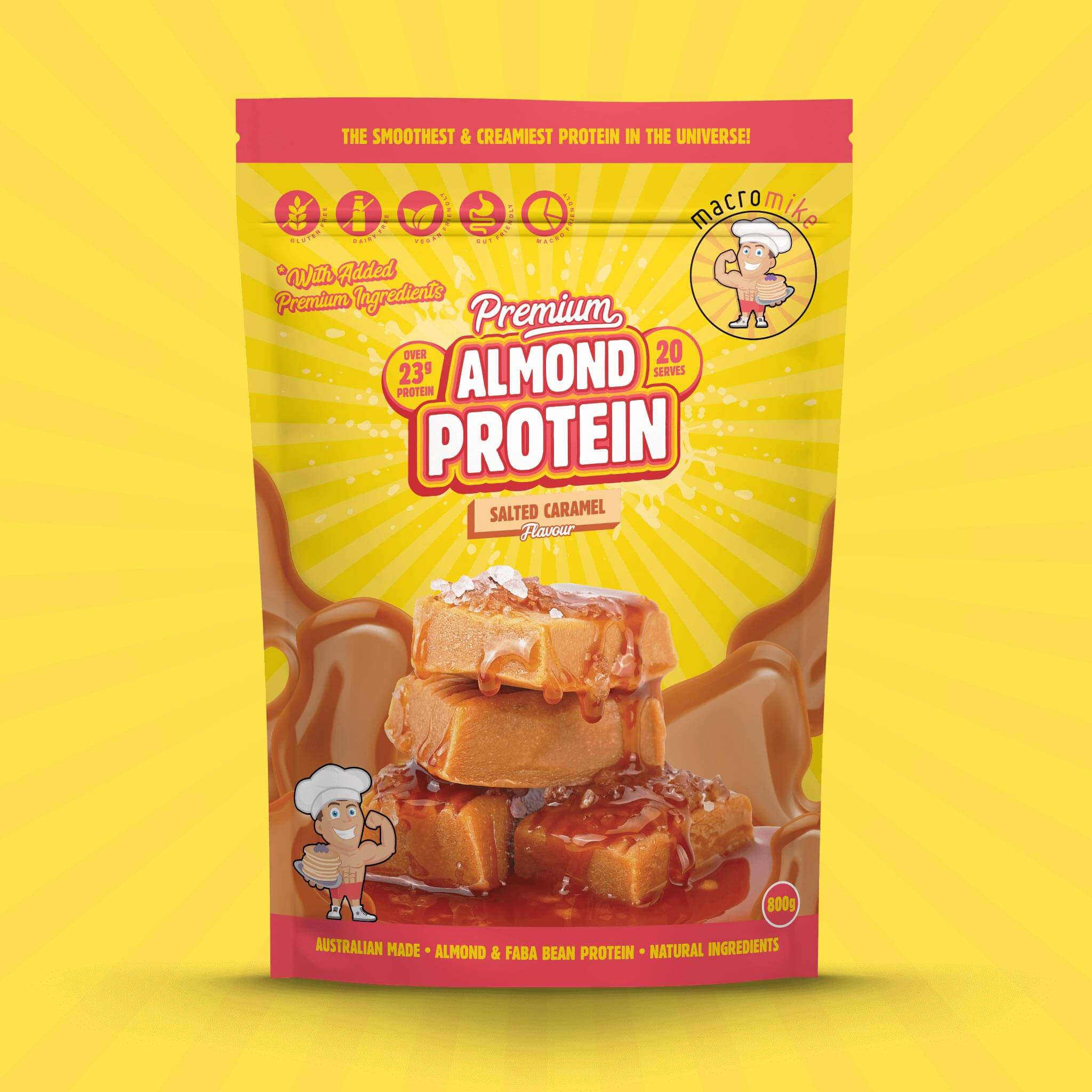 Salted Caramel Premium Almond Protein (800g Bag) - Image 3