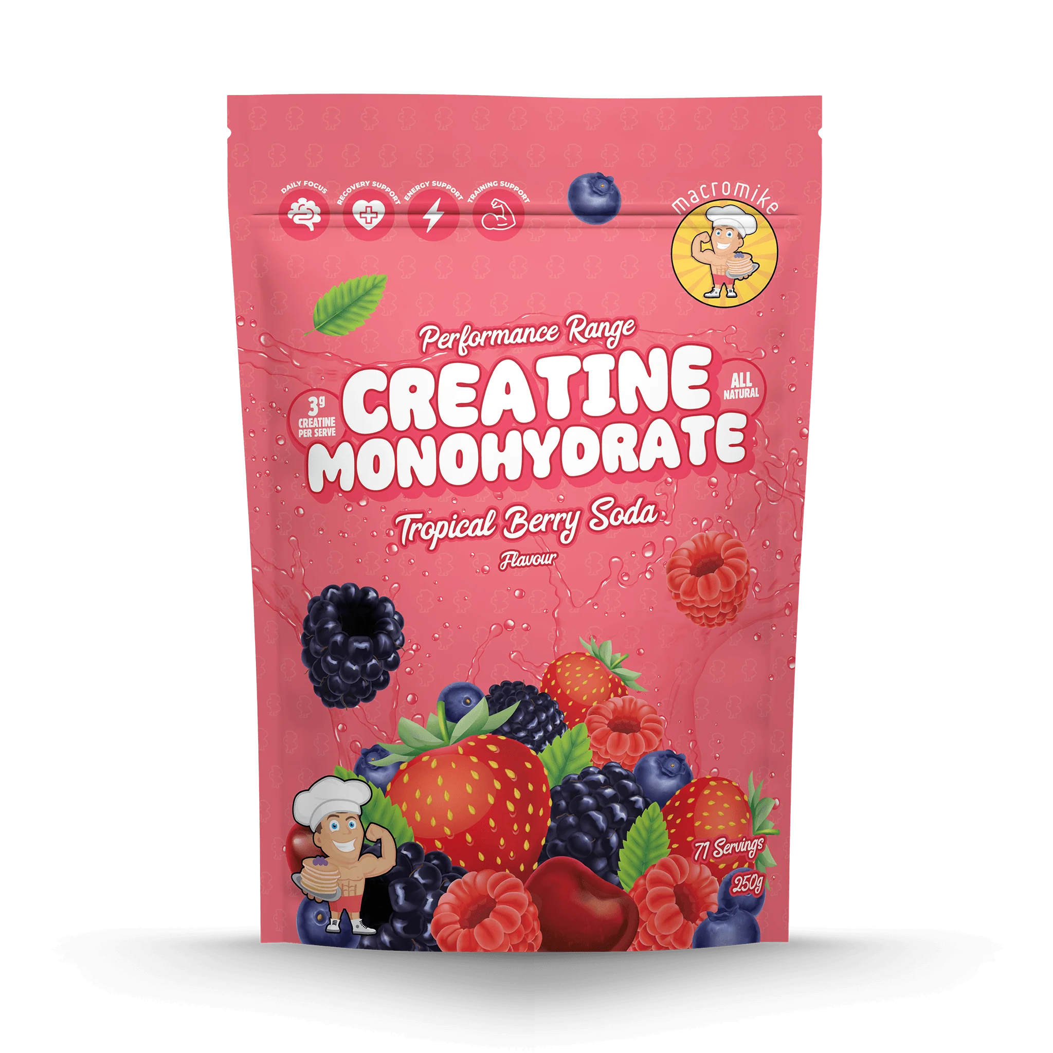 Tropical Berry Soda Creatine Monohydrate (250g Bag)