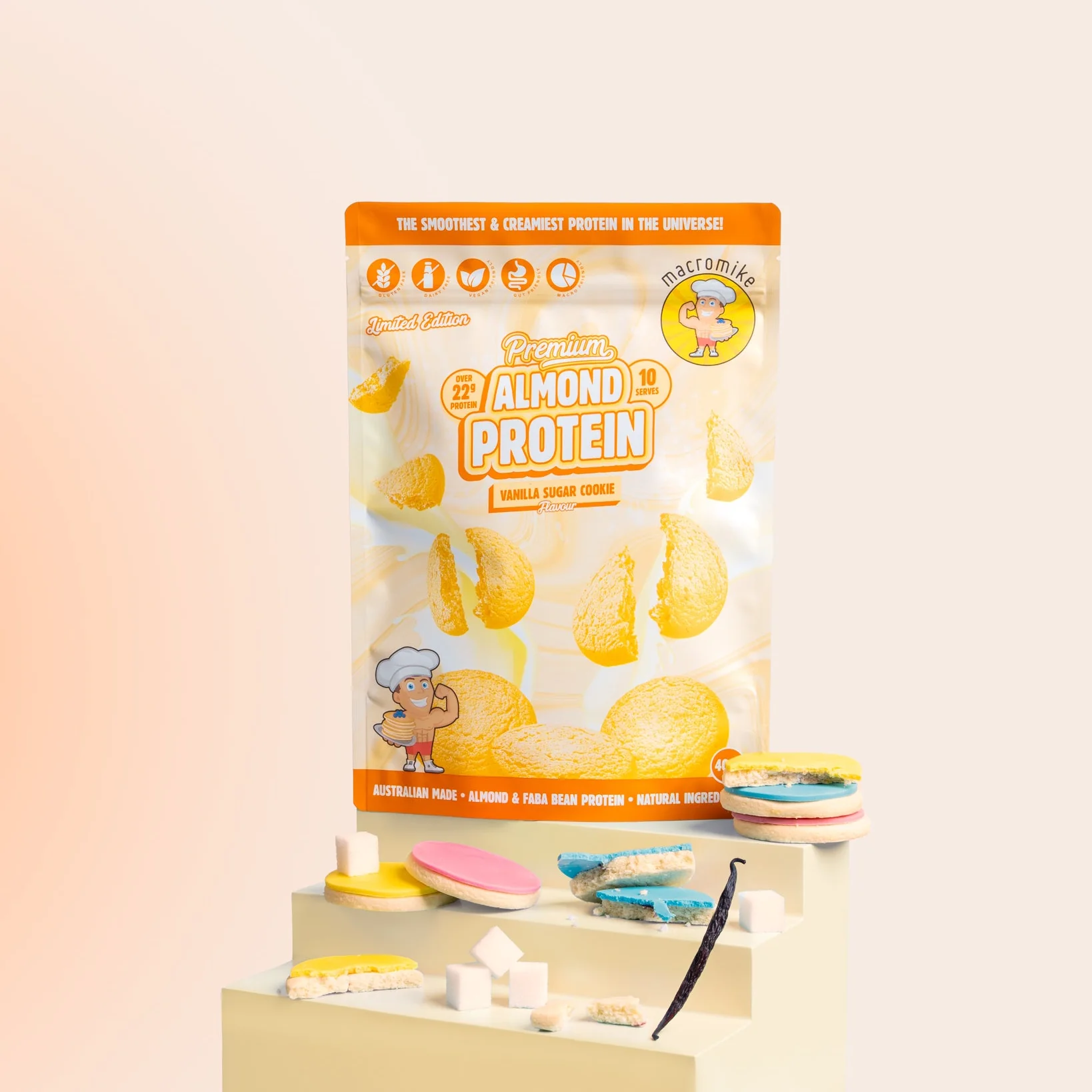 Vanilla Sugar Cookie Premium Almond Protein (400g Bag) - Image 3